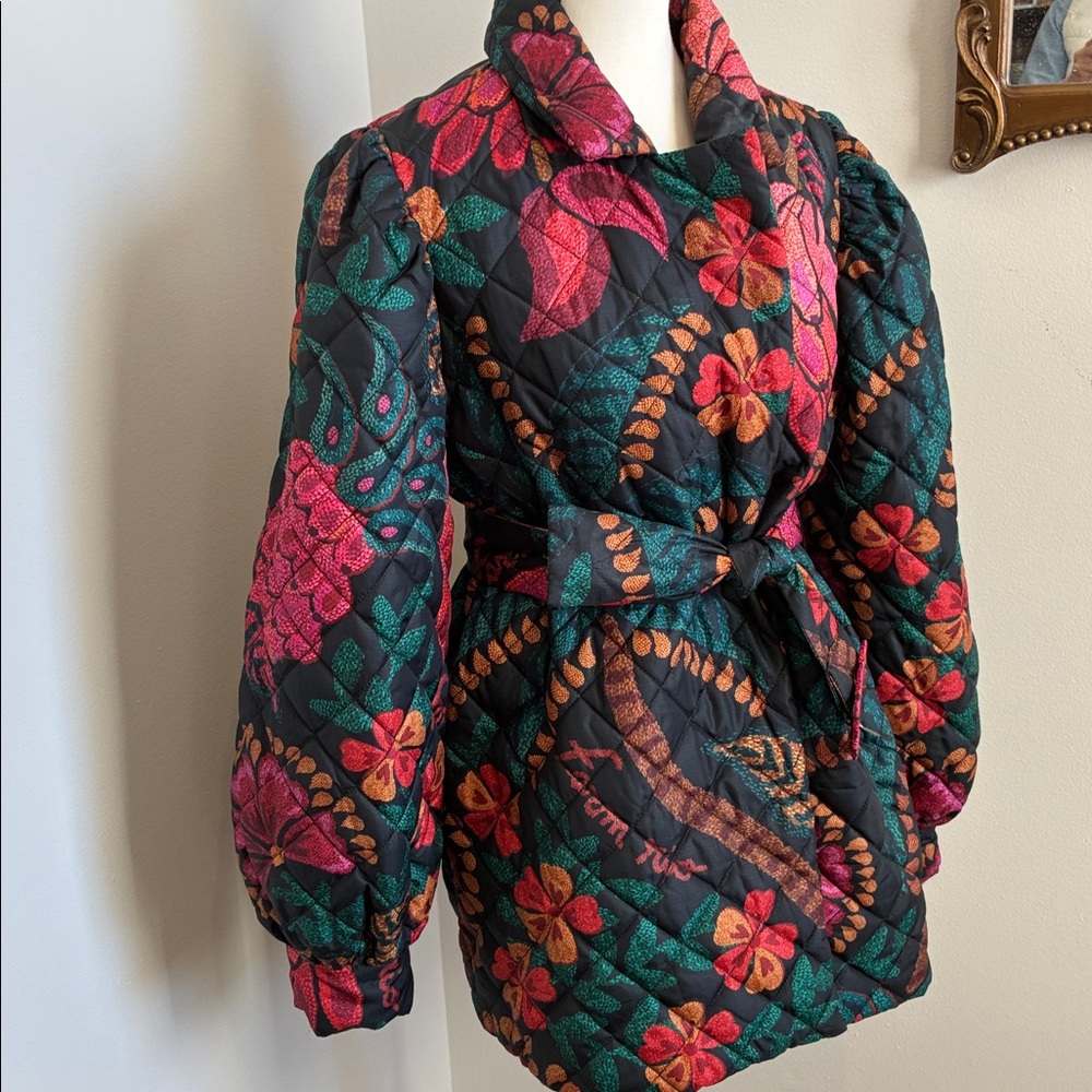FARM Rio Multicolor Floral Puffer Jacket - Picture 2 of 7